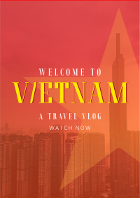Vietnam Cityscape Travel Vlog Poster