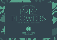 Free Flowers For You! Postcard