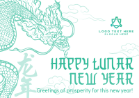 Prosperous Lunar New Year Postcard