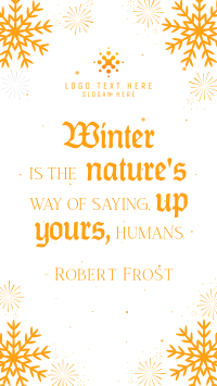 Winter Quote Snowflakes Instagram Story