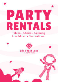 Kids Party Rentals Flyer