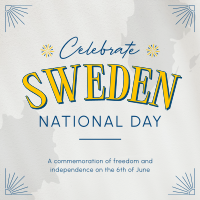 Sweden Flag Day Linkedin Post example 1