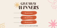 Congratulations Giveaway Winners Twitter Post