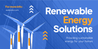 Renewable Energy Solutions Twitter Post Design