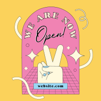 We Are Now Open Instagram Post