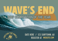 Surfing Competition Postcard Design