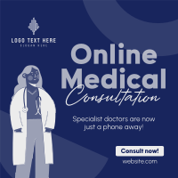 Online Specialist Doctors Linkedin Post Design