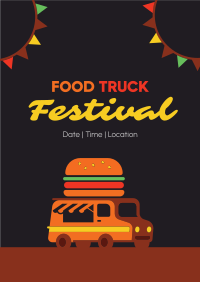 Festive Food Truck Poster