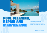 Pool Cleaning Services Postcard