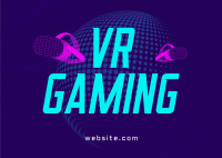 VR Gaming Headset Postcard