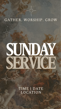 Calm Sunday Church Service TikTok Video Design