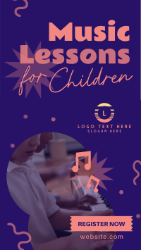Music Lessons for Kids Instagram Story