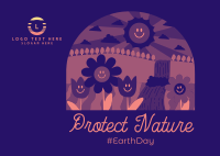 Earth Smiles Postcard Design