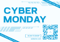 Cyber Monday Sale Postcard Design