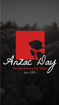 Anzac Remembrance Instagram Story