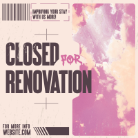 Grunge Closed Renovation Instagram Post