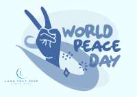 Peace Day Scribbles Postcard