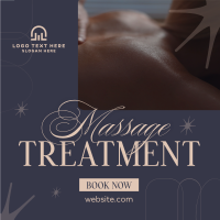 Hot Massage Treatment Linkedin Post Design