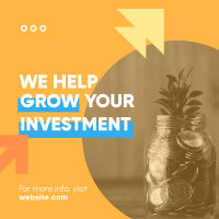 Grow your investment Instagram Post Design