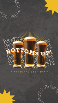 Bottoms Up this Beer Day Facebook Story