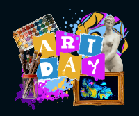 Art Day Collage Facebook Post