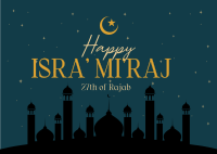 Isra' Mi'raj Spiritual Night Postcard