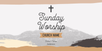 Church Sunday Worship Twitter Post