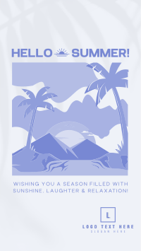 Minimalist Summer Greeting YouTube Short