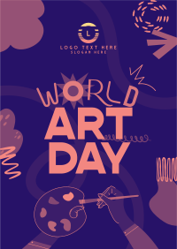 Quirky World Art Day Flyer