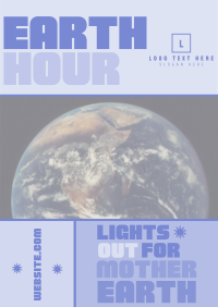 Mondrian Earth Hour Reminder Flyer