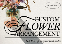 Editorial Flower Service Postcard Design