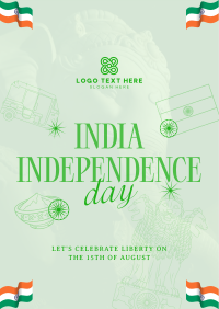 India Independence Symbols Poster