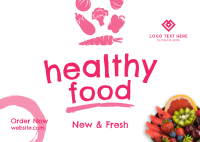 Fresh Healthy Foods Postcard