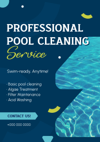 Professional Pool Cleaning Service Poster