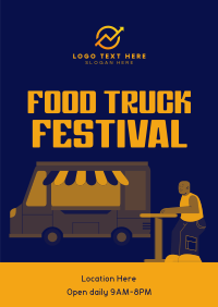 Retro Food Truck Festival Poster Design