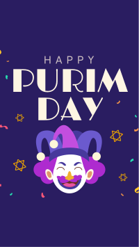 Purim Carnival Jester Facebook Story