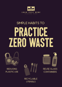 Simple Habits to Zero Waste Poster