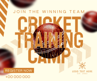 Grunge Cricket Training Camp Facebook Post