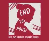 End the Abuse Woman Silhouette Facebook Post