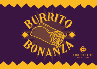 Burrito Bonanza Postcard Design