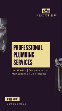 Minimalist Plumbing Service Instagram Story