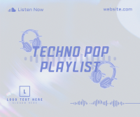 Techno Pop Music Facebook Post