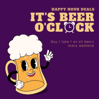 It's Beer Time Instagram Post Design