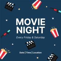 Fun Movie Night Instagram Post