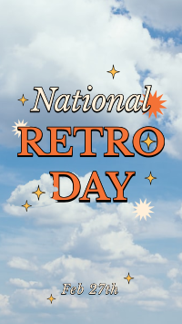 National Retro Day Clouds Facebook Story