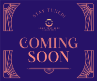 Coming Soon Art Deco Facebook Post Design