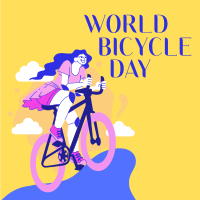 Lets Ride this World Bicycle Day Linkedin Post