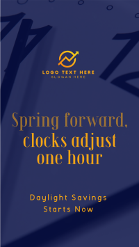 Calm Daylight Savings Reminder Instagram Story