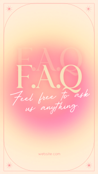 Minimalist FAQ Facebook Story Design