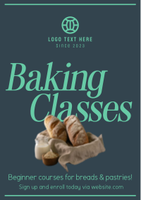 Beginner Baking Class Flyer Design